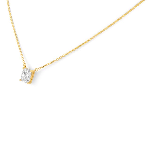 Modern Alexander Beverly Hills Egl 1.52ct Diamond Solitaire Necklace Yellow Gold For Sale - Image 3 of 4
