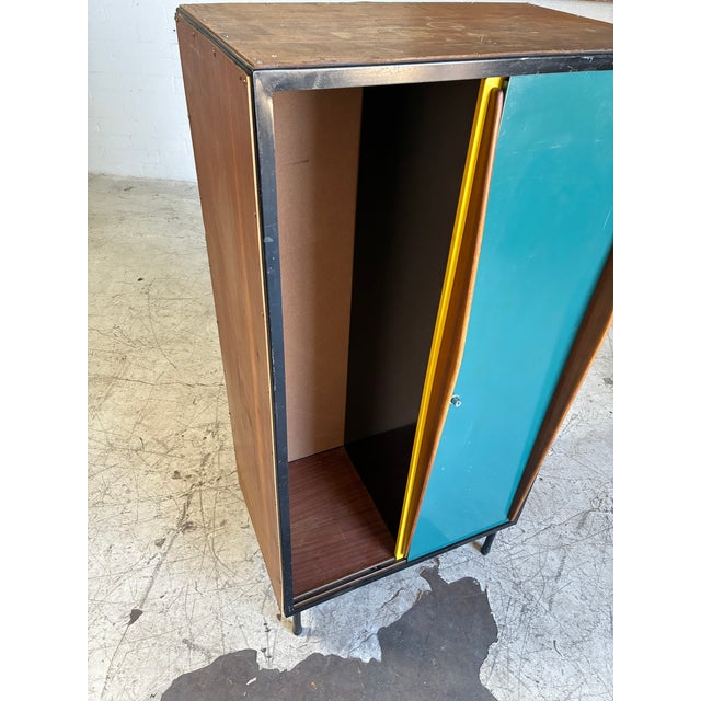 Wood MCM Two Tone Armoire Cabinet by Willy Van Der Meeran for Tubax For Sale - Image 7 of 9