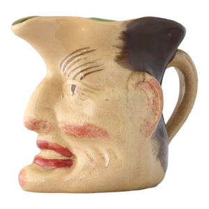 1920s French Majolica Punch & Judy Pitcher