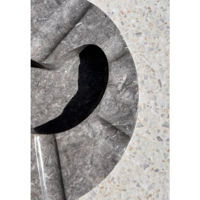 Unique Biomorphic Huge Vintage Italian Marble Ashtray, 1970s For Sale - Image 4 of 13