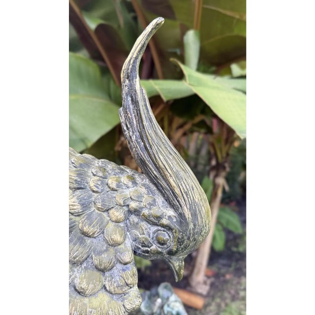 Mid 20th Century Monumental Signed Bronze Phoenix Sculpture by P. J. Moser – 68" Tall For Sale - Image 9 of 16