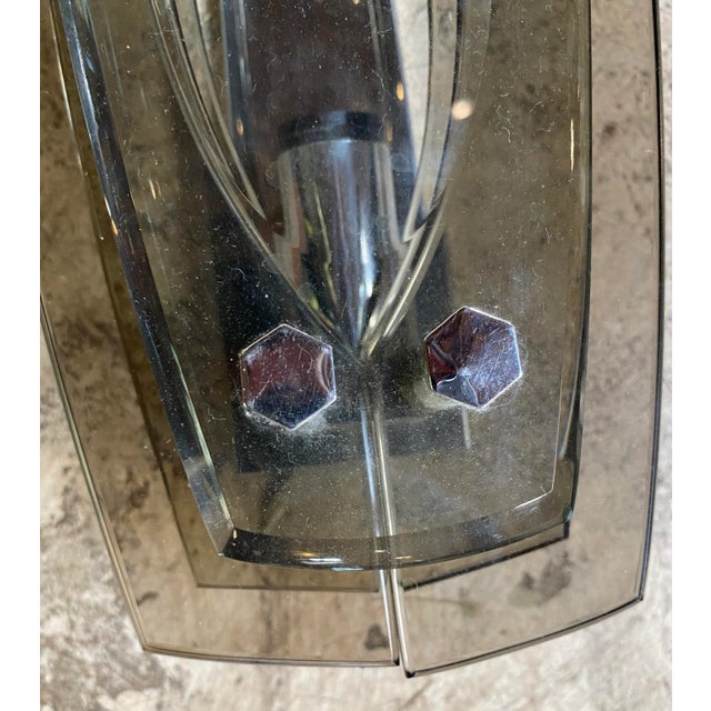 1980s Italian Double Glass Sconces by Veca - a Pair For Sale In Los Angeles - Image 6 of 9