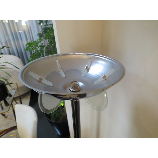 Vintage Space Age Black Lacquer Torchieres - a Pair For Sale In Los Angeles - Image 6 of 7