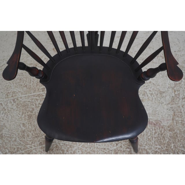 Warren Chair Works Black Windsor Dining Room Chairs For Sale - Image 9 of 18