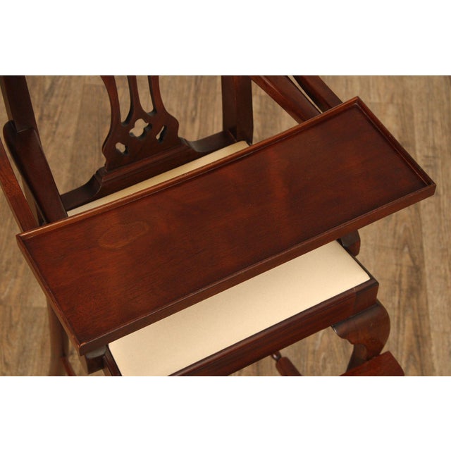 Brown Madison Square Chippendale Style Mahogany Child's High Chair For Sale - Image 8 of 12