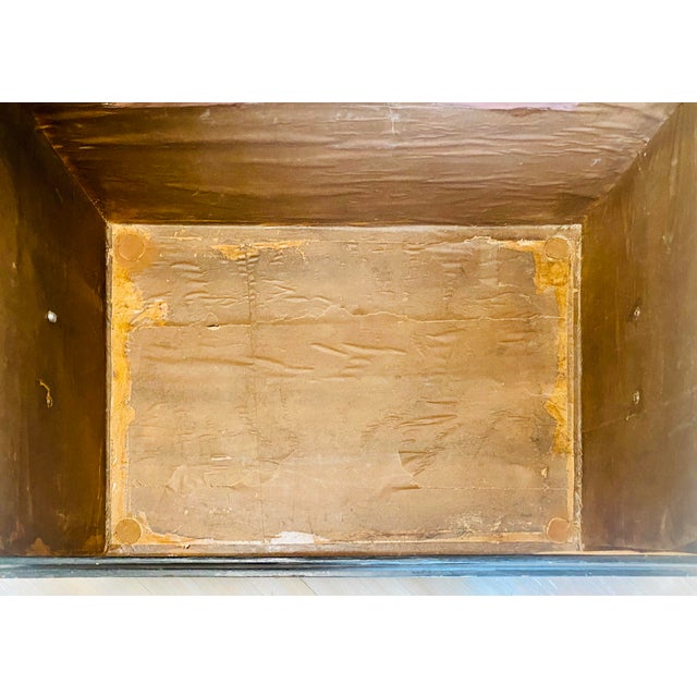 19th Century Chinoiserie Hand Painted Wood Floor Trunk Chairish