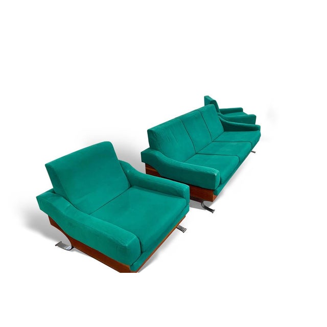 Vintage Sofa Set by Saporiti, Italy, 1950s, Set of 3 For Sale - Image 3 of 7