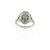 Art Deco Natural Emerald Regalia Ring With Diamonds 14k White Gold Size 7 (All Sizes Available) For Sale - Image 9 of 14