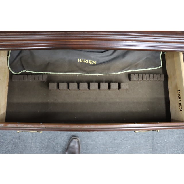 Harden Charleston Collection Cherry Georgian Breakfront China Cabinet For Sale - Image 16 of 18