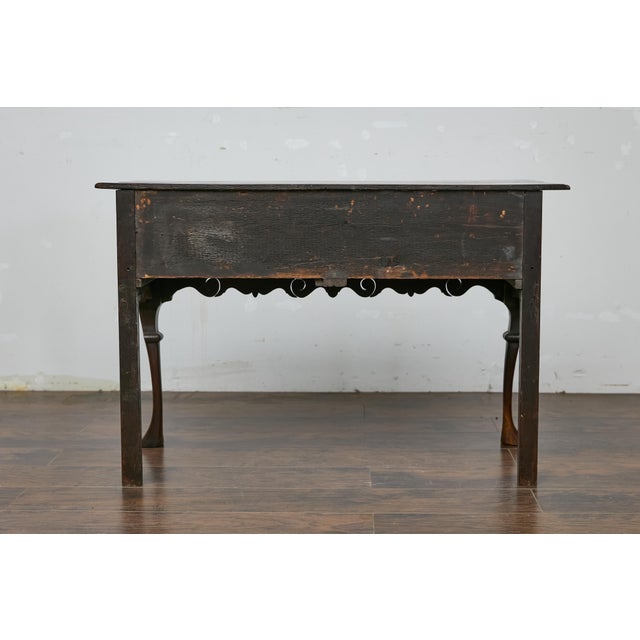 English English 19th Century Two-Toned Oak Server with Drawers and Carved Apron For Sale - Image 3 of 12
