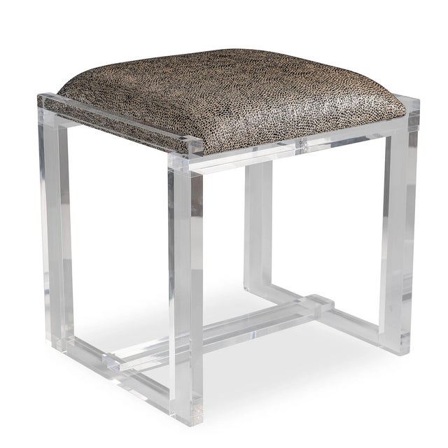 Glencoe is our upholstered, clear lucite bench. We love to use the bench in the dressing room, foot of the bed or a very...