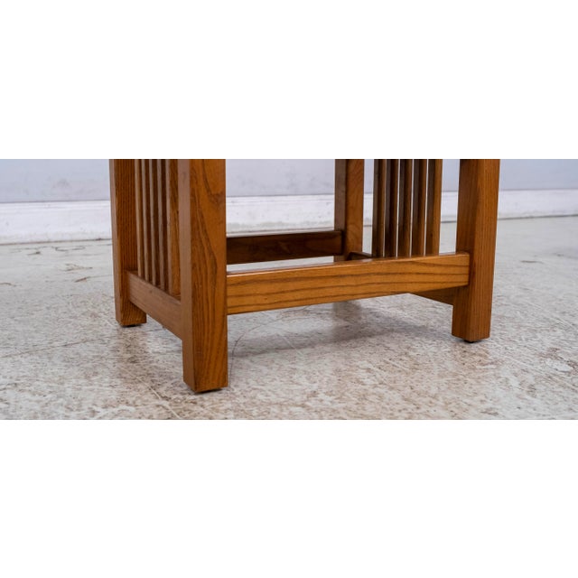 Pair Mission Oak Arts & Crafts Footstools For Sale In Philadelphia - Image 6 of 9