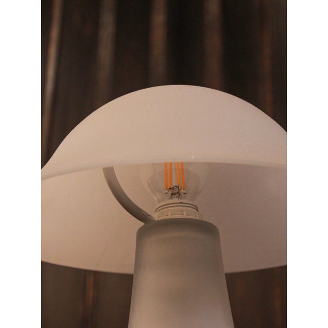 1970s Italian Murano Glass Lamp in White Glass, 1970s For Sale - Image 5 of 6