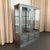 Metal 1940s Industrial Brushed Steel Double Wide Medical Apothecary Display Cabinet For Sale - Image 7 of 11