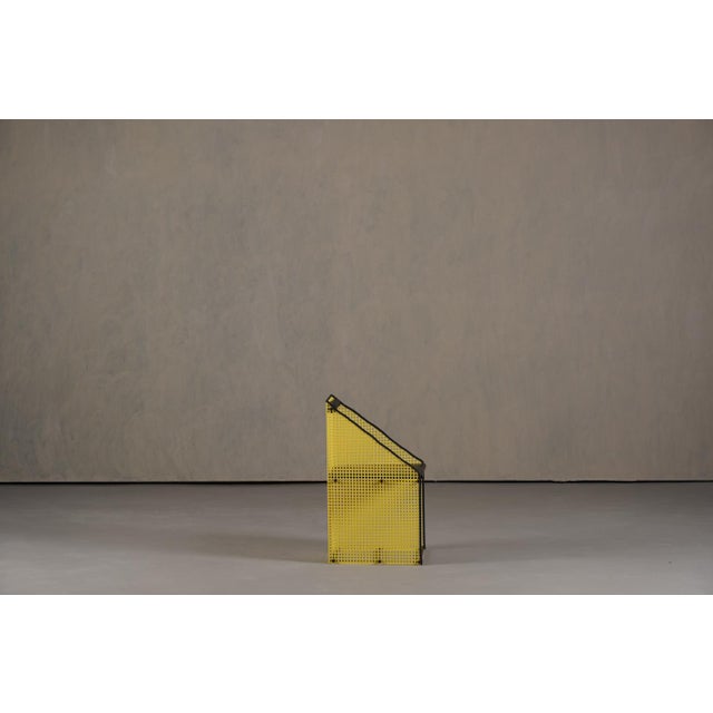 Mid-Century Modern Vintage Yellow Metal Chair by Peter Preller, Germany, 1980s For Sale - Image 3 of 13