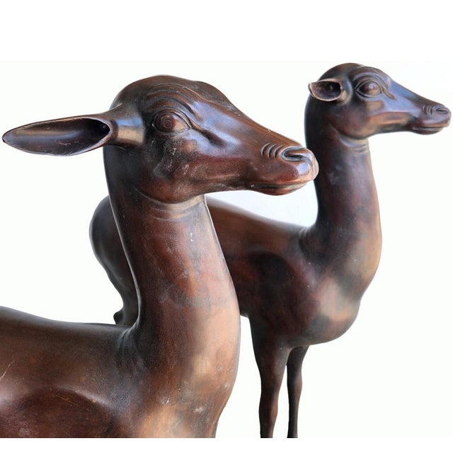 Deer Sculptures in the style of Paul Getty, 1975, Set of 2 For Sale - Image 6 of 12