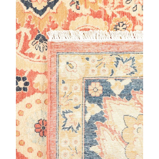 1990s Vintage Moroccan Hand Knotted Wool Area Rug, Orange - 8'1" X 9'8" For Sale - Image 5 of 9