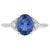 Natural Blue Sapphire 3.20cts & Diamond 0.18cts Ring in 14k Gold For Sale - Image 4 of 8