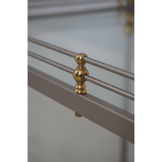 Regency Style Brass & Steel Tea Cart Dessert Server For Sale In Philadelphia - Image 6 of 12