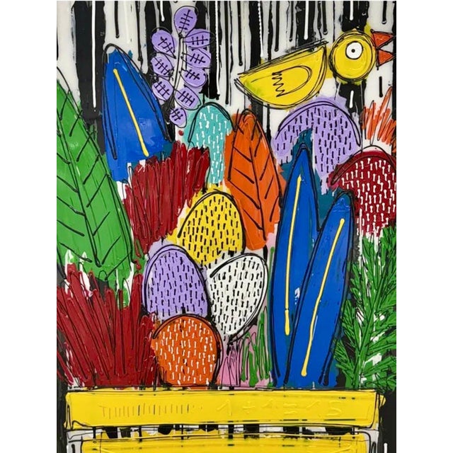 David Ferreira, Large David Ferreira Whimsical Naive French Contemporary Outsider Painting For Sale - Image 4 of 8