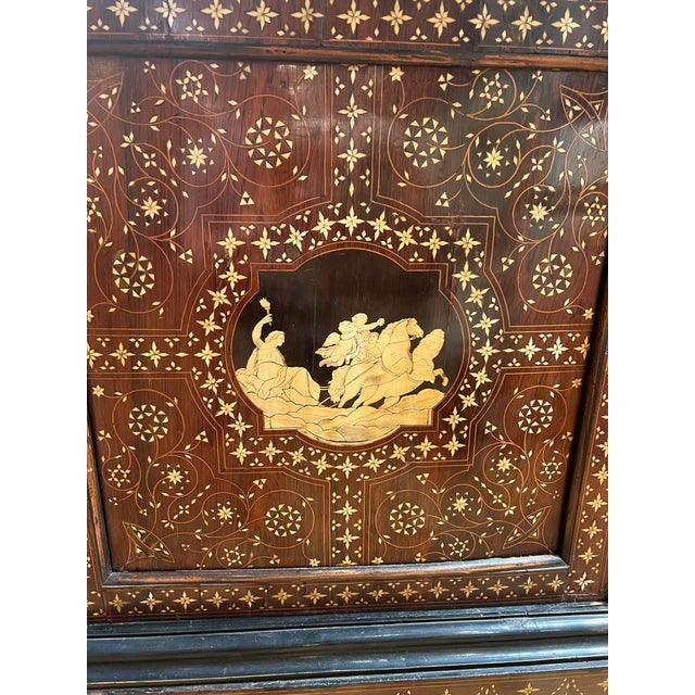 Wood Magnificent 19th Century Italian Grand Tour Rosewood & Bone Inlaid Cabinet For Sale - Image 7 of 12