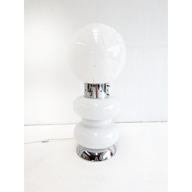 Italian Space Age Floor Lamp in Murano Glass, 1970s For Sale - Image 4 of 6