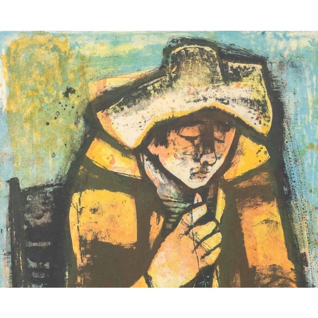 Postmodern Serge Shart Seated Man Lithograph, 1965 For Sale - Image 3 of 8