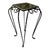1950s Hand Made Ornate Wrought Iron Drinks Table With Black Ceramic Surface For Sale