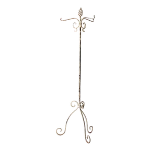 Antique Wrought Iron Hall Tree Coat Rack