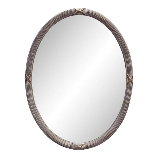Early 20th Century French Oval Accent Mirror For Sale
