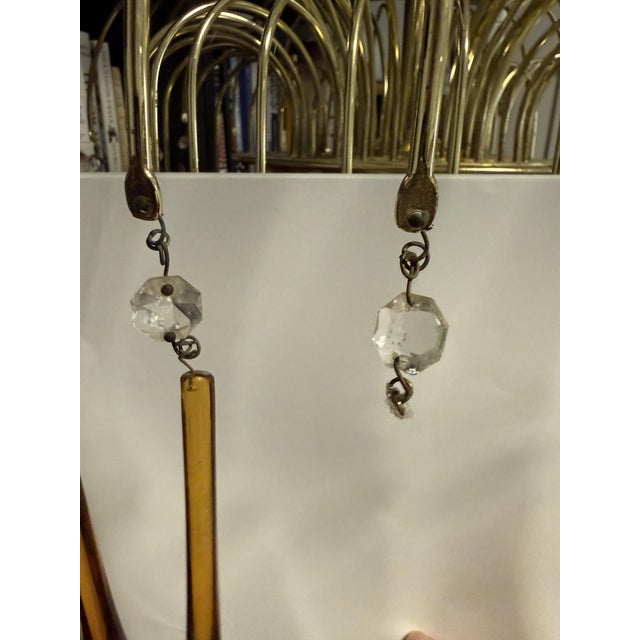 Gold Vintage Murano Glass Chandelier attributed to Paolo Venini, 1960s For Sale - Image 8 of 9