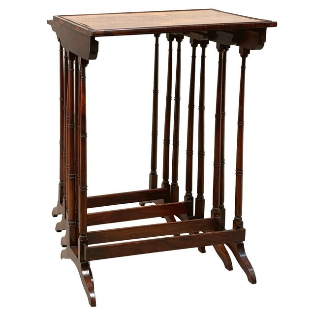 Antique Regency Rosewood Quartetto Nesting Tables, 1825, Set of 4 For Sale - Image 6 of 16