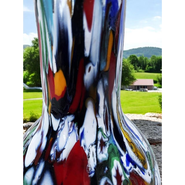 Murano Vase with Multi-Flowered Murrine For Sale - Image 9 of 15