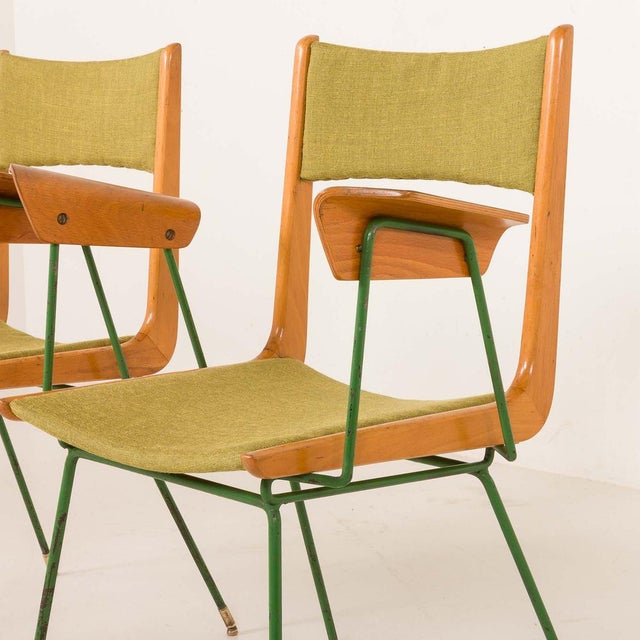 Boomerang Chair attributed to Carlo De Carli, Italy, 1950s, Set of 2 For Sale - Image 13 of 16