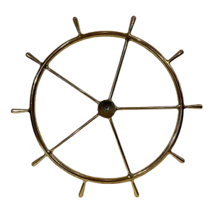 Massive Solid Brass Ships Wheel
