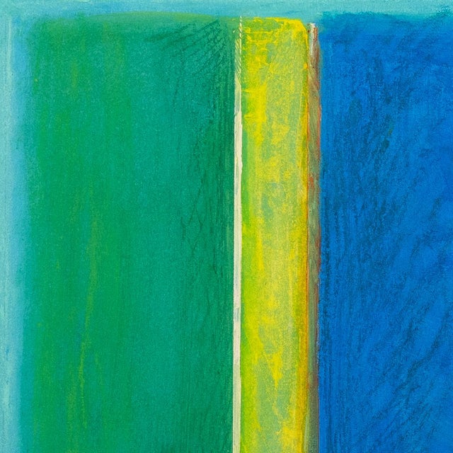 'Abstract, Emerald and Cobalt' by Robert Inman, 1981, Chouinard, Osaka, Butler Institute of Art, Los Angeles County Museum of Art For Sale In Monterey, CA - Image 6 of 7