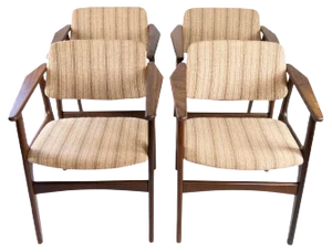 Danish Teak Dining Room Chairs, 1960s, Set of 4