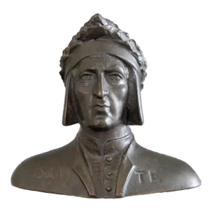 19th Century Italian Grand Tour Souvenir Bronze Bust of Dante Alighieri
