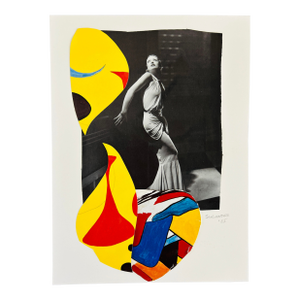 “Joan Crawford Meets Calder” Collage by Erik Sulander, Signed.