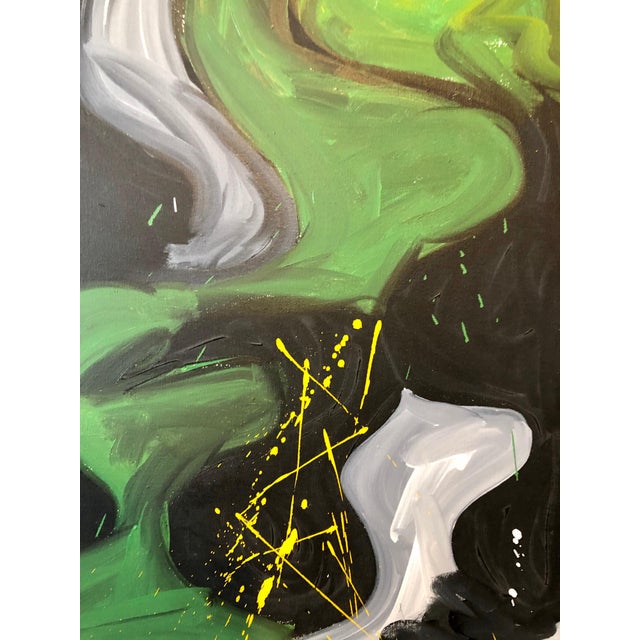 Richard Hennessy, 1979 Large Colorful Abstract Oil Painting "Nightlife" Jazz Inspired Art, 1979 For Sale - Image 4 of 10