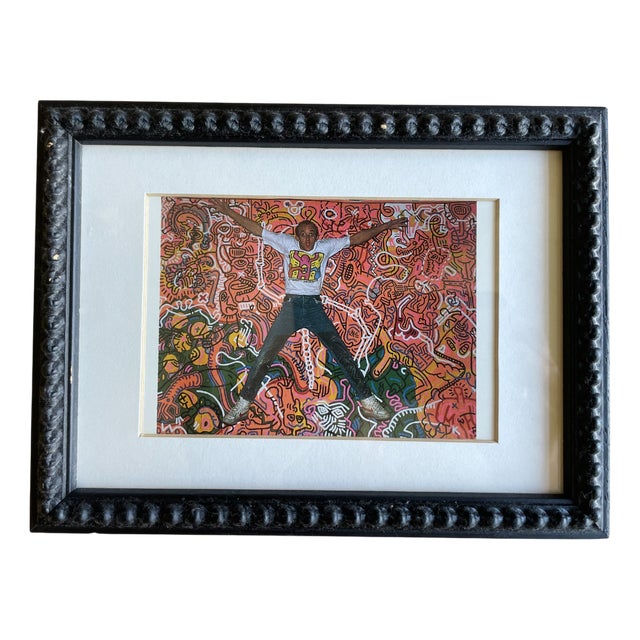 Keith Haring in the Stedelijk Museum Poster after Patricia Steur, Holland, 1990s For Sale