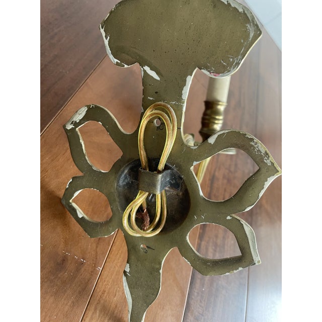 1940s Vintage 1940s Brass Sconces - Set of 4 For Sale - Image 5 of 11