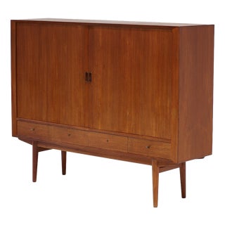 54 Highboard Tambour Doors in Teak by Arne Vodder for Sibast, 1960s For Sale
