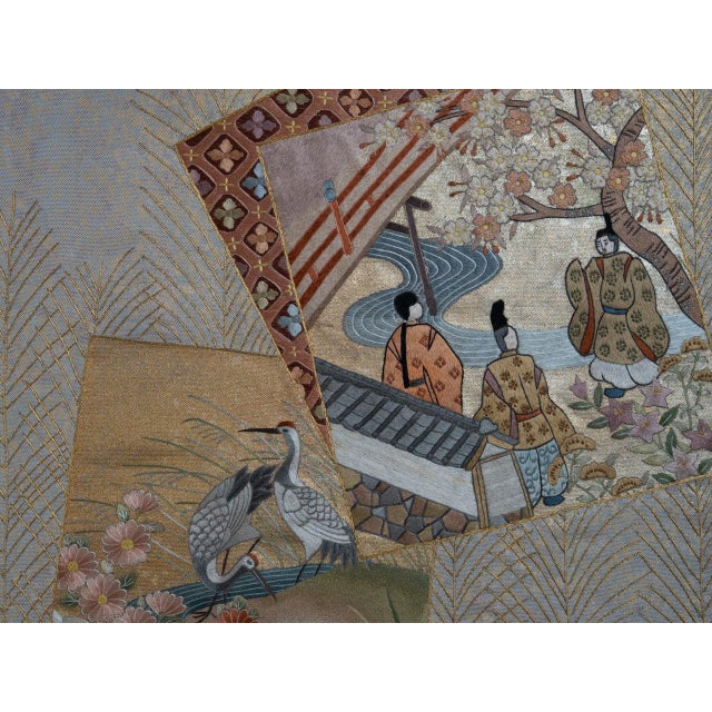 Early 21st Century Japanese Ceremonial Silk Wall Tapestry by Renaras For Sale - Image 5 of 5