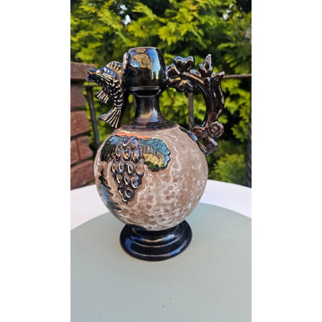 Ceramic Pitcher with Fish-Shaped Spout, Roe Deer and Forest Motif, 1960s For Sale - Image 13 of 14