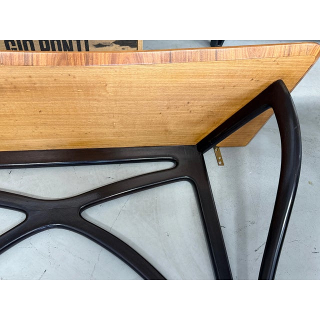 Italian Ico Parisi for Spartaco Brugnoli, Italian Wall Console Table ca 1950 For Sale - Image 3 of 12