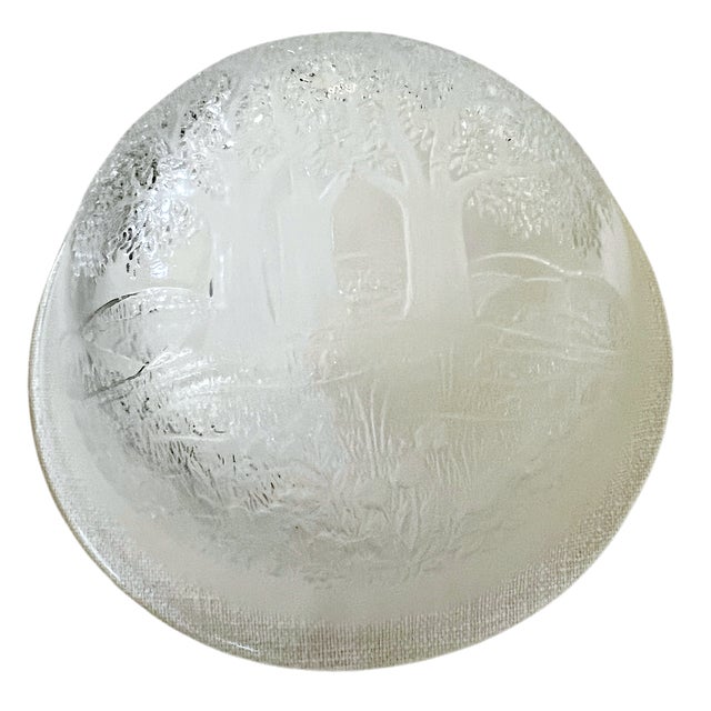1980s Vintage Studio Nova Sun Valley Glass Serving Bowl by Walther-Glas, West For Sale - Image 5 of 6
