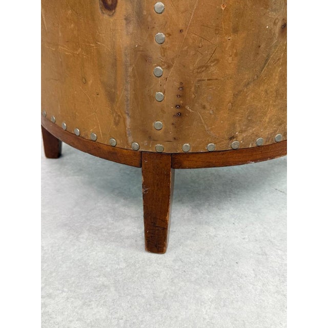 Tan Viennese Secession Geometric Leather Tub Armchairs from Josef Hoffmann, 1905, Set of 2 For Sale - Image 8 of 15