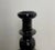 Beautiful and large Chinese altar candlestick in black enameled ceramic with brown reflections. Beautiful decorative...