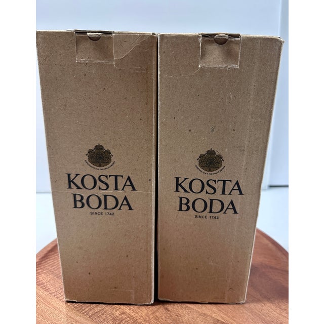 Late 20th Century Kosta Boda “Tulipa” Hand-Painted Art Glass Goblets by Ulrica Hydman-Vallien – Pair For Sale - Image 18 of 18